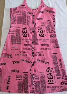 Cute pink sleevless dress