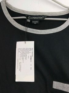 Men's Classic Black T-Shirt with Grey Trim