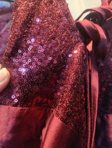 Burgundy Sequin Party Dress