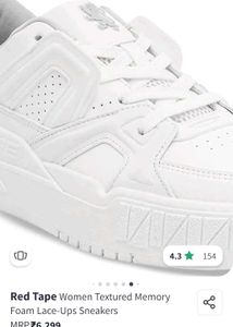Red-Tap White Chunky Sneakers
