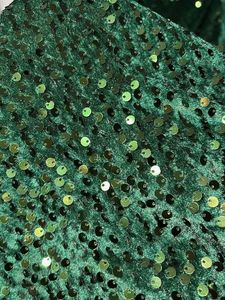 bottle green micro velvet gown