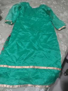 Emerald Green Embroidered Kurta Set