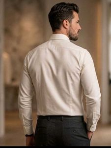 Men's Classic Cream Dress Shirt