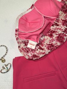 Chic Pink Skort &amp; Floral Top Set