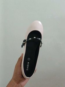 SHEIN White Mary Jane Flats