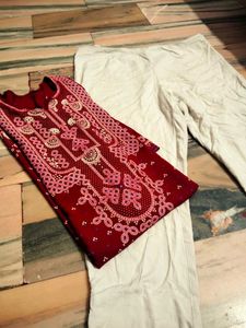 Elegant Jaipuri Kurta With Pant For Girls And Wome