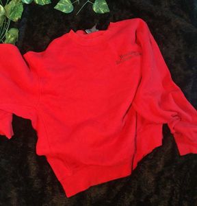 Red Crew Neck Sweatshirt
