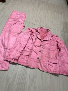 Pink Blazer With Pant