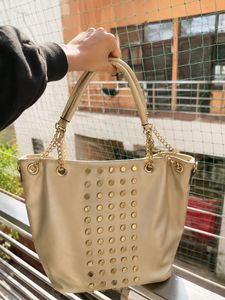 Gold Studded Tote Bag
