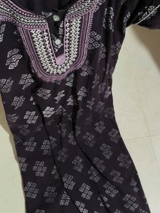 Vibrant Purple Printed nighty