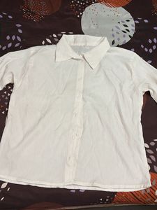 Women's Light white Button-Up Shirt