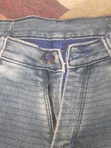 Men's Blue Textured Jeans