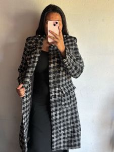 Chic Plaid Tweed Coat