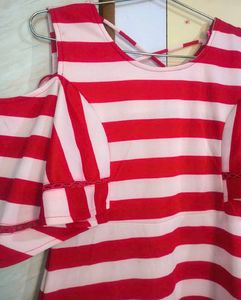 Striped Cold Shoulder Maxi Dress ❣️