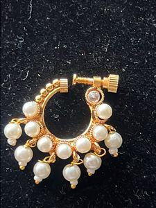 Elegant Pearl Nose Pin