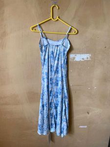 Blue Floral Slip Dress