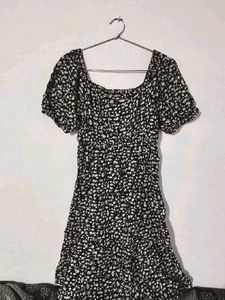 Floral Square Neck Mini Dress