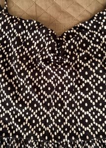 Chic Black &amp; White Print Mini Dress