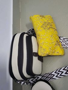 Chic Crossbody Bag with Embellished Pouch
