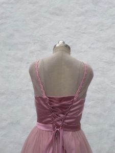 Chic Pink Tulle Party Dress