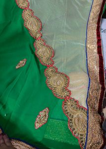 Beautiful Saree With Double Pattern