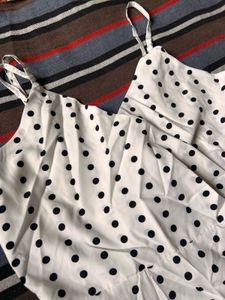 White Polka Dot Mini Dress