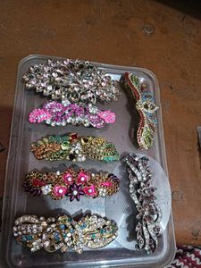 Assorted Rhinestone Hair Clips (Set of 6)