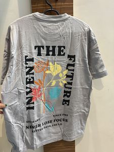 Grey Graphic Print T-Shirt
