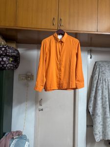🆕 “MADAME” Vibrant Orange Button-Up Shirt