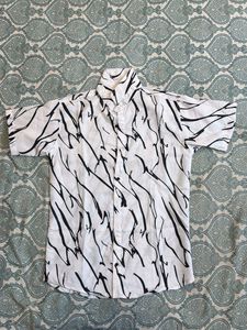 Stylish Abstract Print Short Sleeve Shirt
