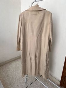 Elegant Beige Wool Blend Coat