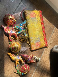 Ethnic Colorful Wall Hanging n Pouch