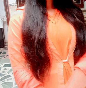 Vibrant Orange Salwar Kameez Set