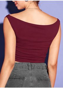 Chic Off-Shoulder Ruched Crop Top
