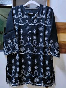 Black Codset with all over Embroidery