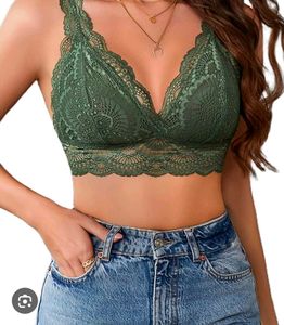 Green Lace humkemoller brallet top