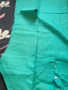 Teal Cotton Kurta