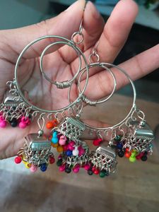 Boho Multicolor Jhumka Earrings