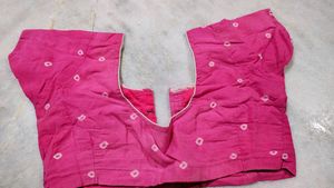 Vibrant Pink Embroidered Blouse