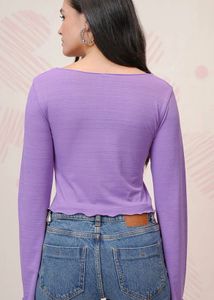 women solid bell sleeve open front tie up top
