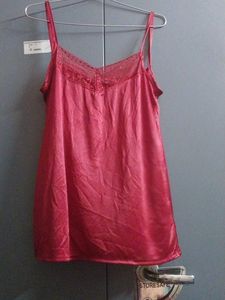 Elegant Red Nightgown 3+2 pc