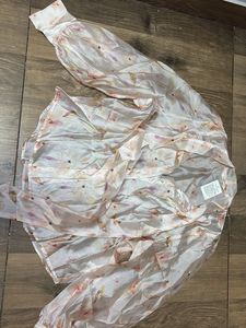 Sheer Floral Print Blouse