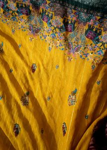 Elegant Yellow Printed joint sandha saree