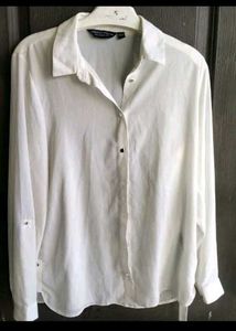 Classic White Button-Up Shirt