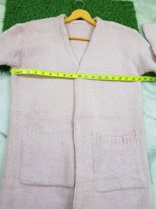 Blush Pink Knit Cardigan