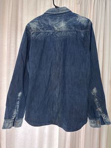 Denim Stone Washed Shirt For Stylish Girls &amp; Boys