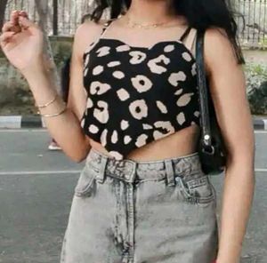 Animal Print Crop TankTop