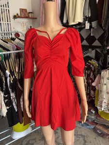 Vibrant Red Ethnic Gown