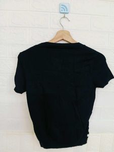 Black Cropped Cardigan &amp; Top Set