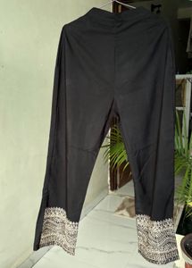 Elegant Black Kurta with Embroidered Sleeves